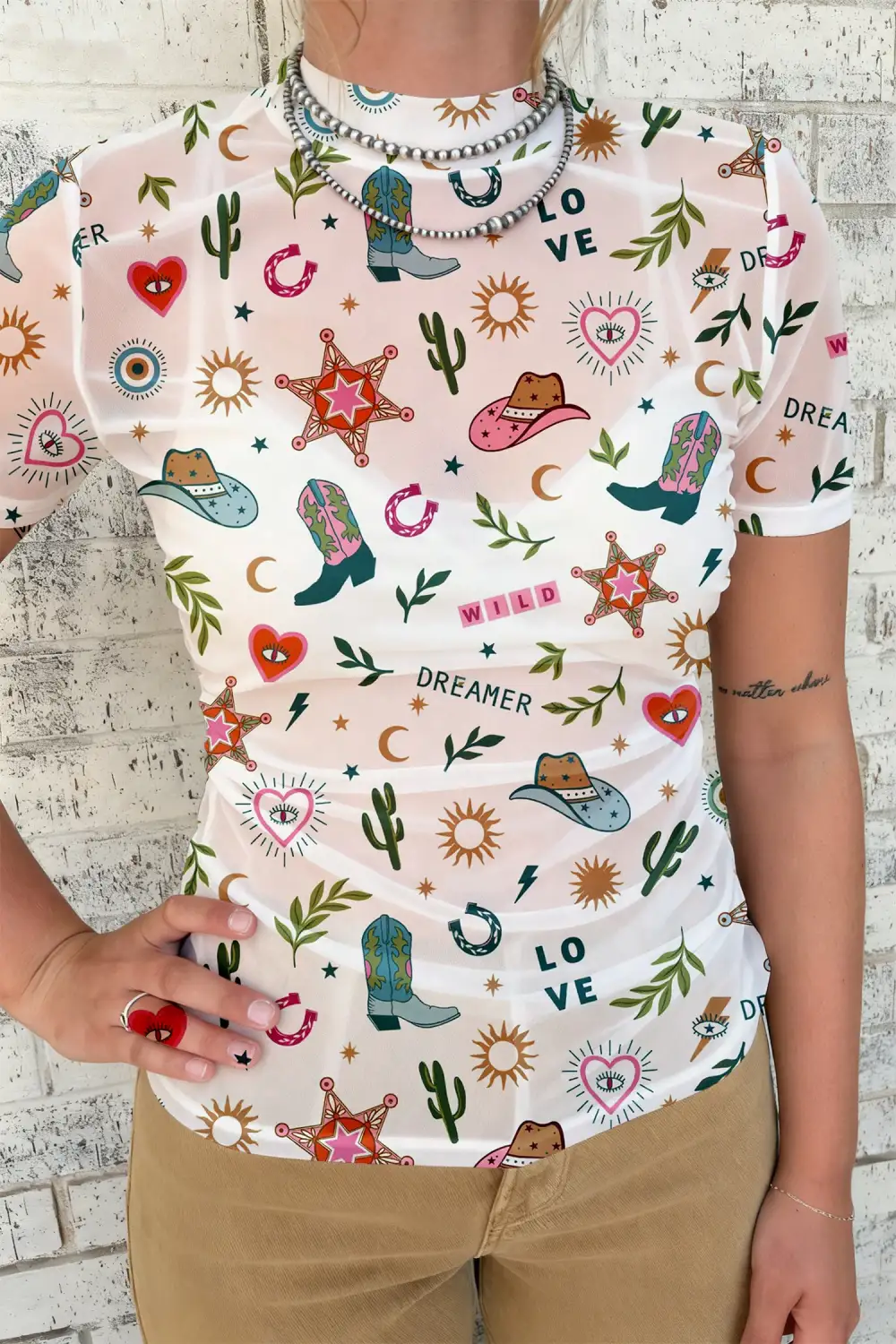 Airy Ribbed Short Sleeve Tee