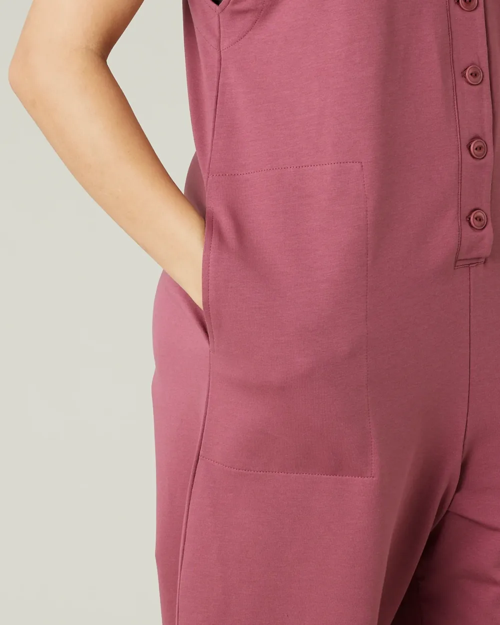 ROSE COTTON JERSEY JUMPSUIT