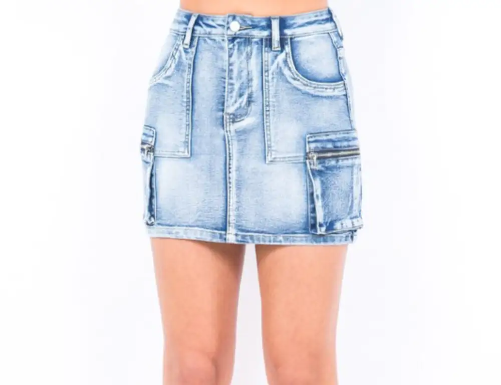 Everyday Acid Wash Women's Skirt Set