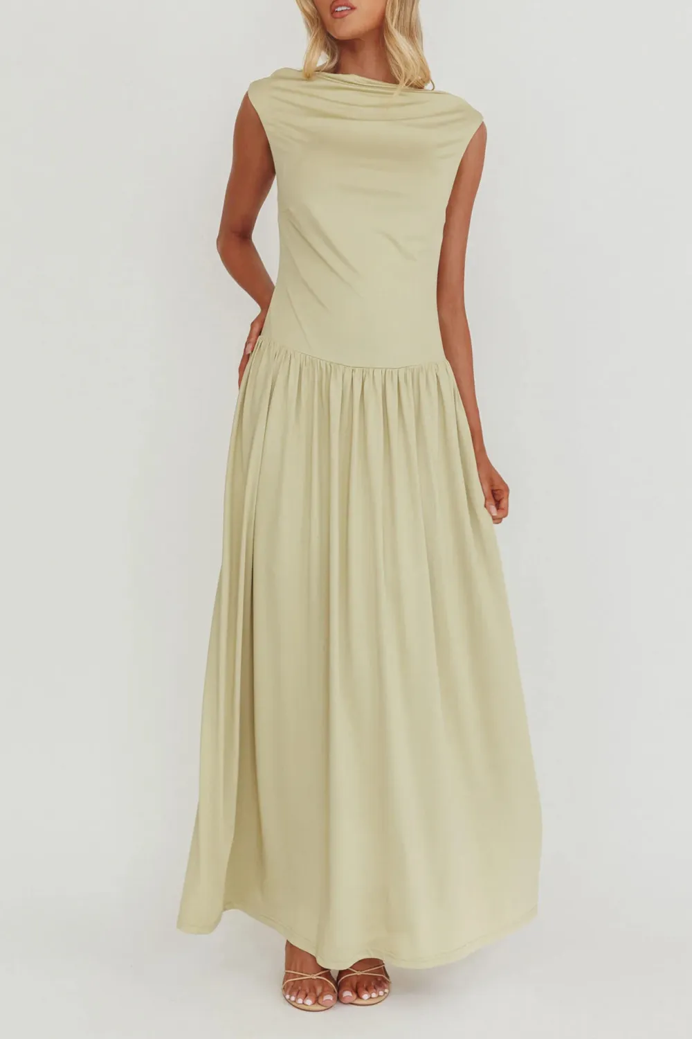 French Style Gentle Hollow Ribbon Long Skirt