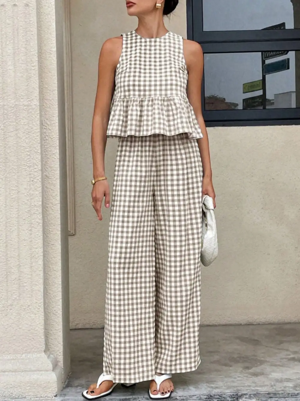 Simple Wide Leg Sleeveless Jumpsuit