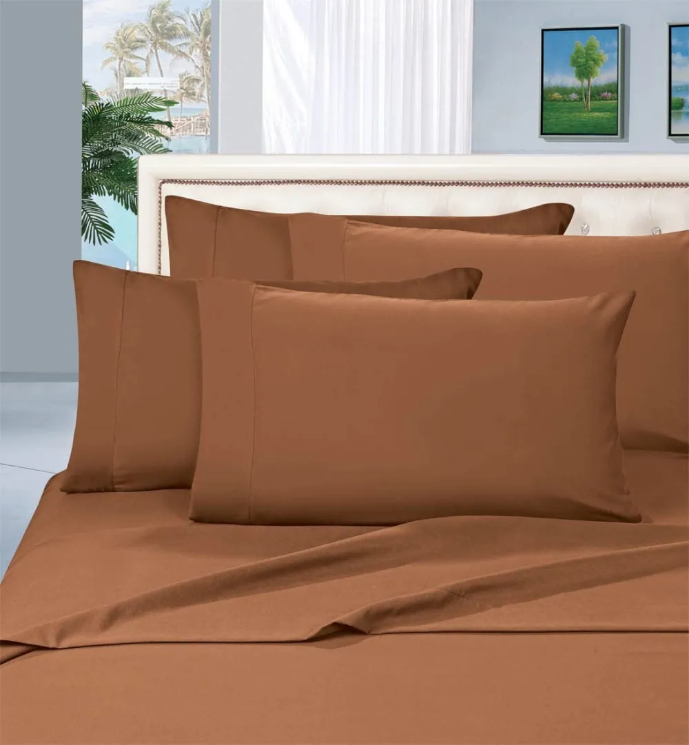 Wrinkle Resistant Luxury 6 pcs Bed Sheet Set 1500 Thread Count Egyptian Quality Silky Soft