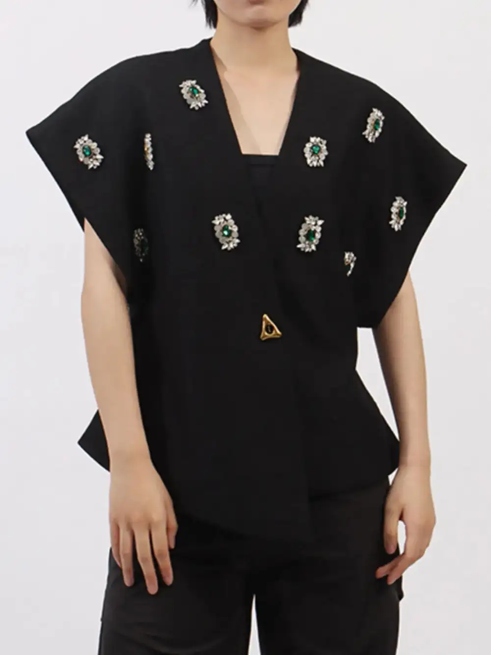 Plus Size Rhinestone Relaxed