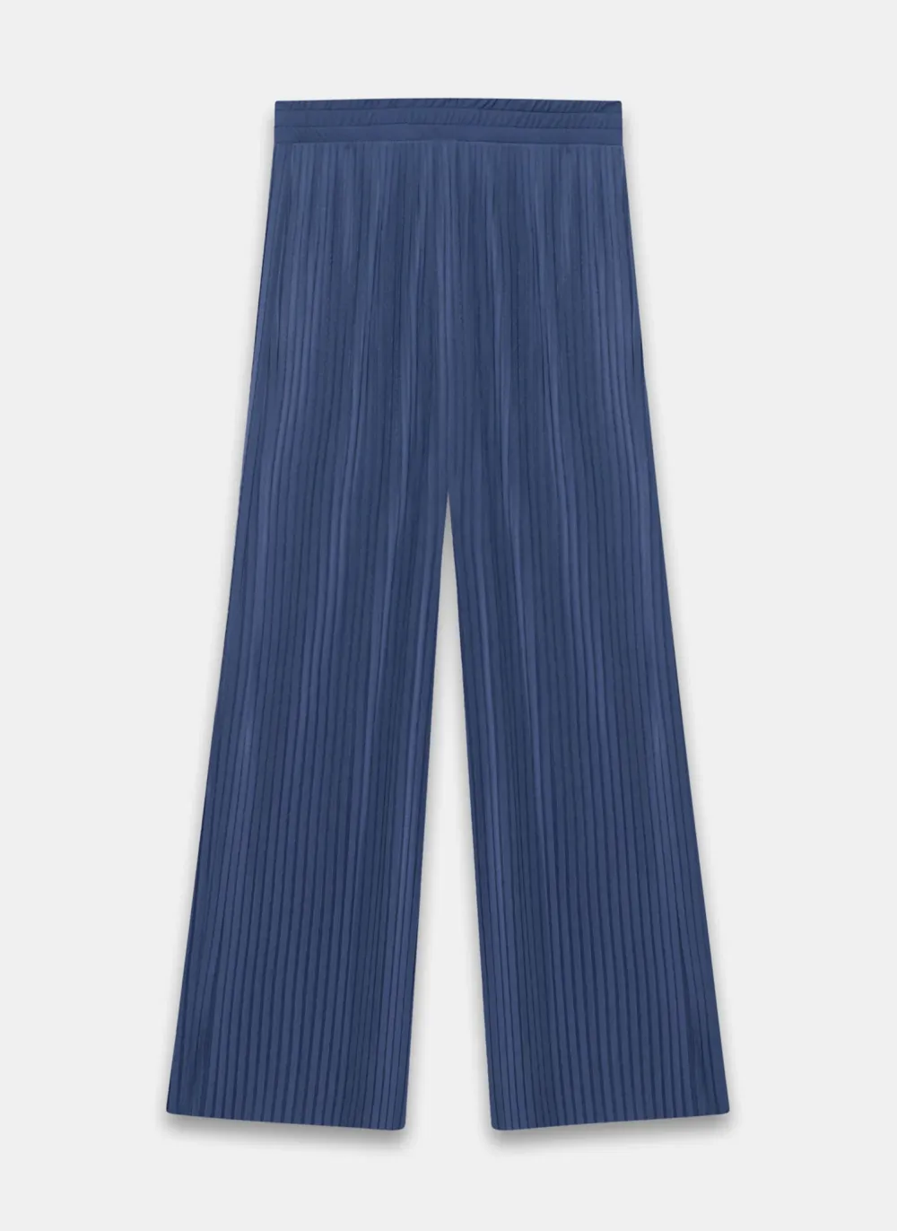 Casual Style Plisse Wide Leg Trousers