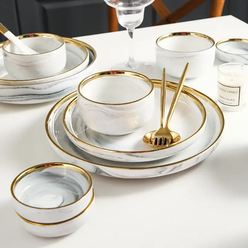 58pcs deluxe ceramic tableware set