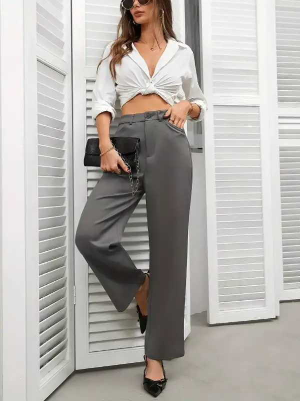Easygoing High Waist Wide Leg Pants