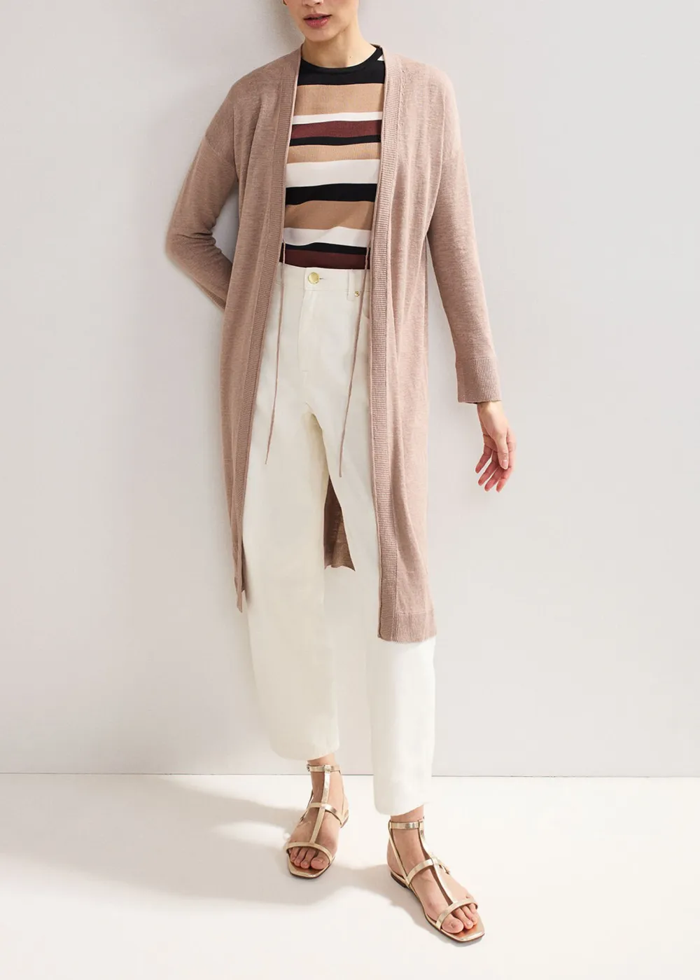 Elegant Plain Long Cardigan