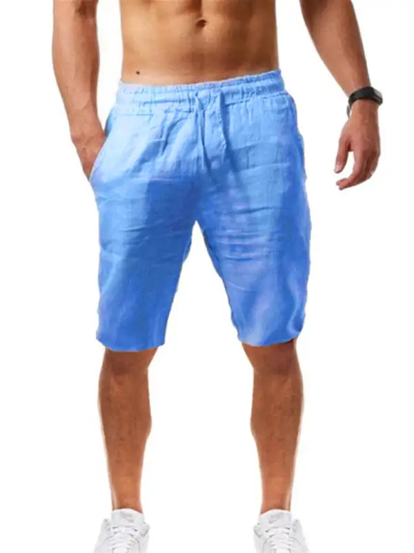 Relaxed Linen Blend Breathable Shorts