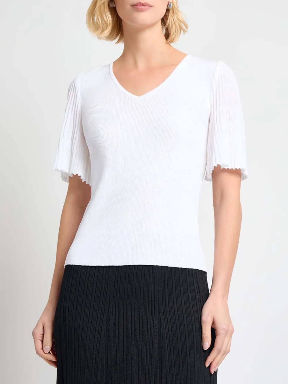 Sheer Flutter Sleeves Tunic