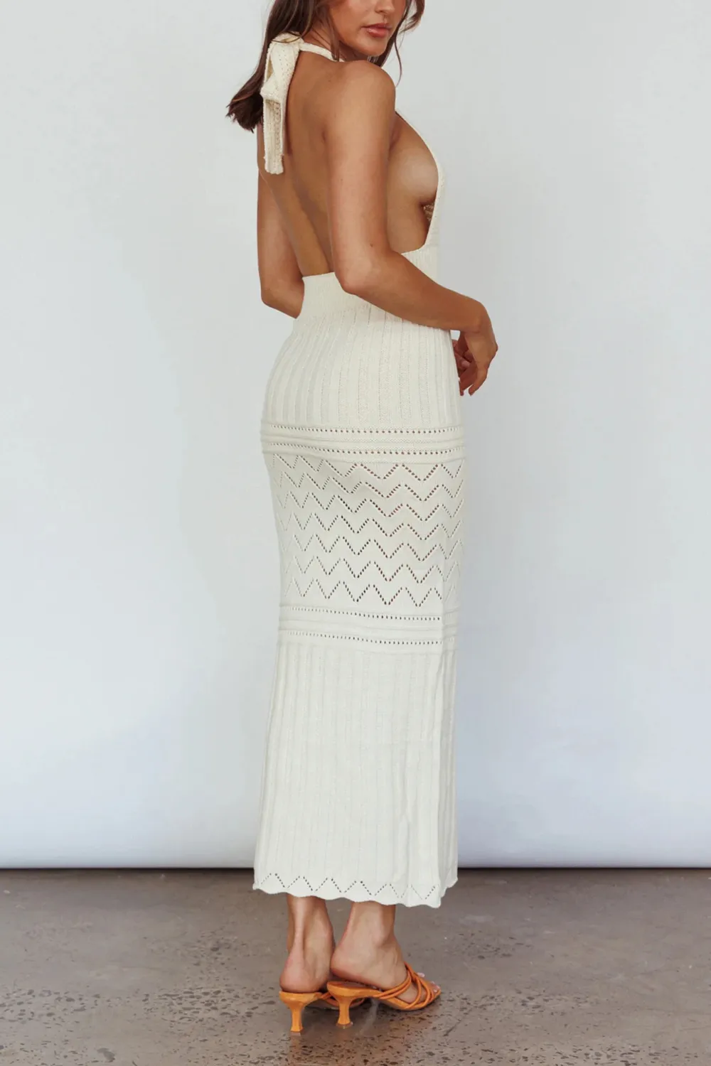 Exquisite And Elegant Slim Halter Neck Dress For Women