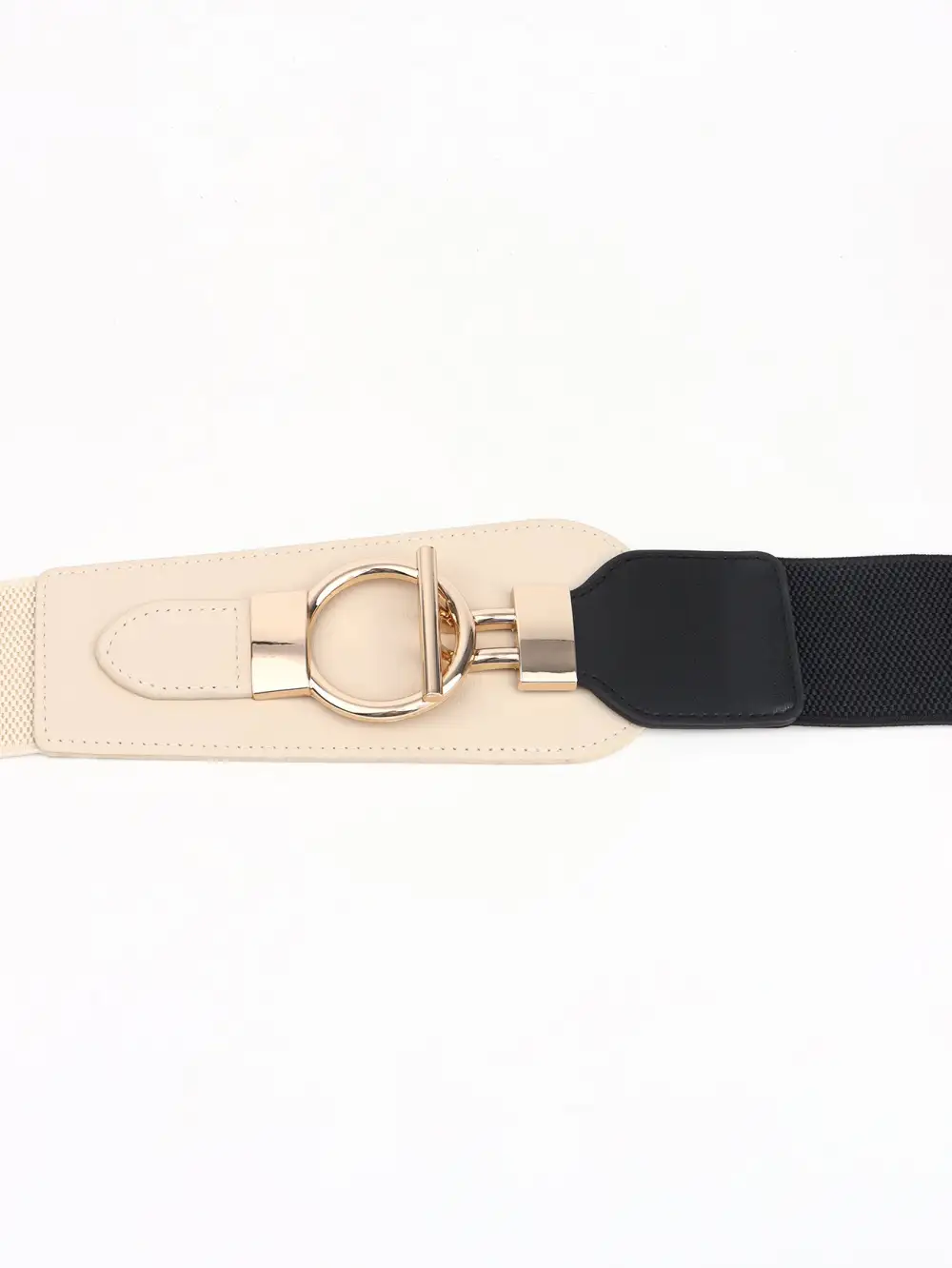 Wide Buckle Stretch Belt
