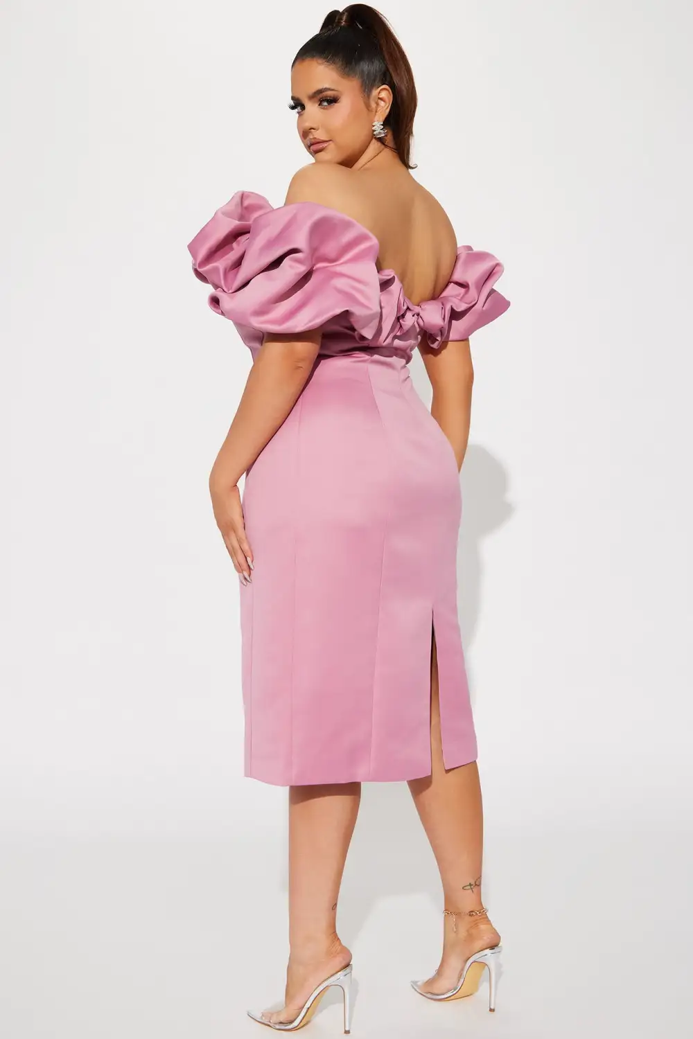 Parisian Nights Midi Dress - Mauve
