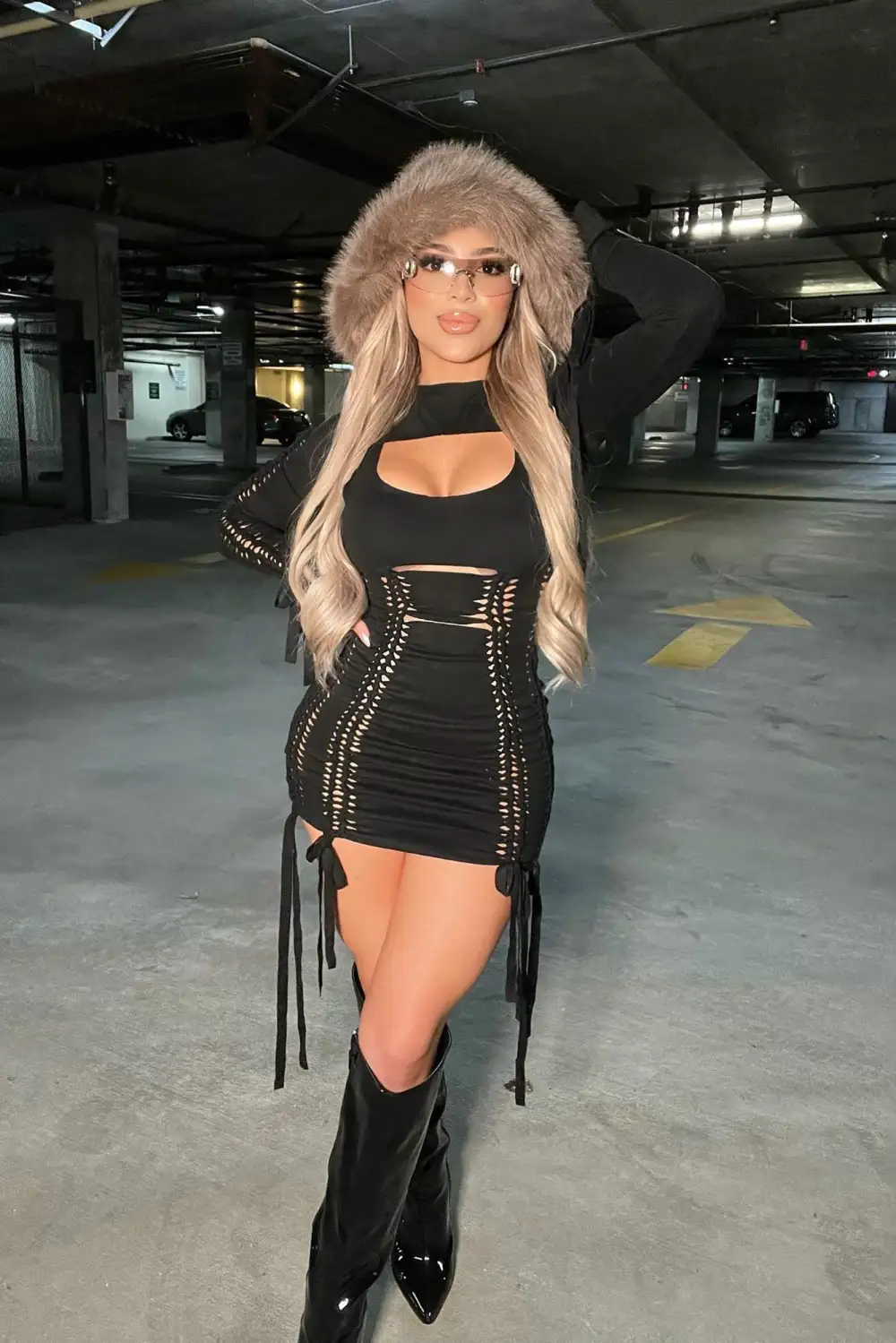 Yovanna Mini Dress Set - Black