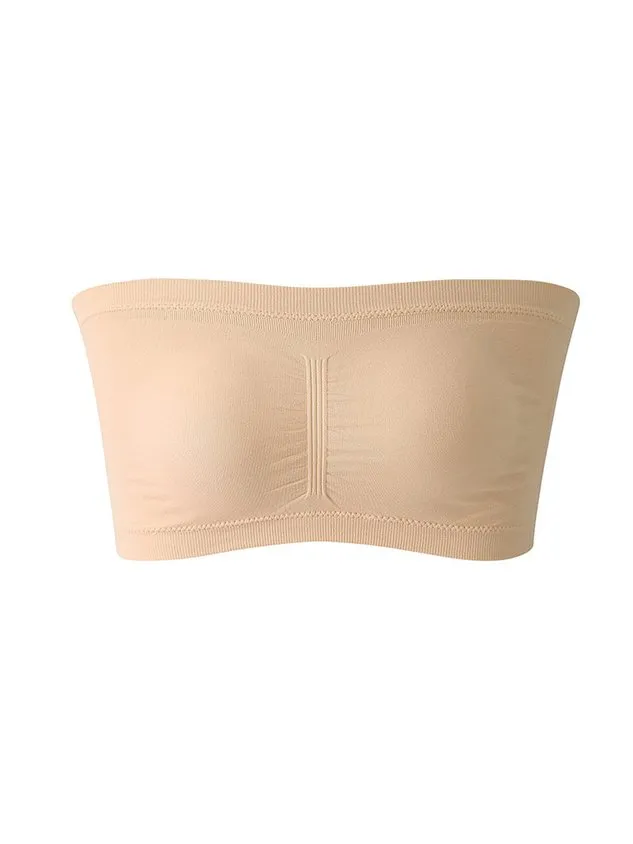 Women's Strapless Double Layer Extended Breast Wrap High Elastic Invisible Underwear