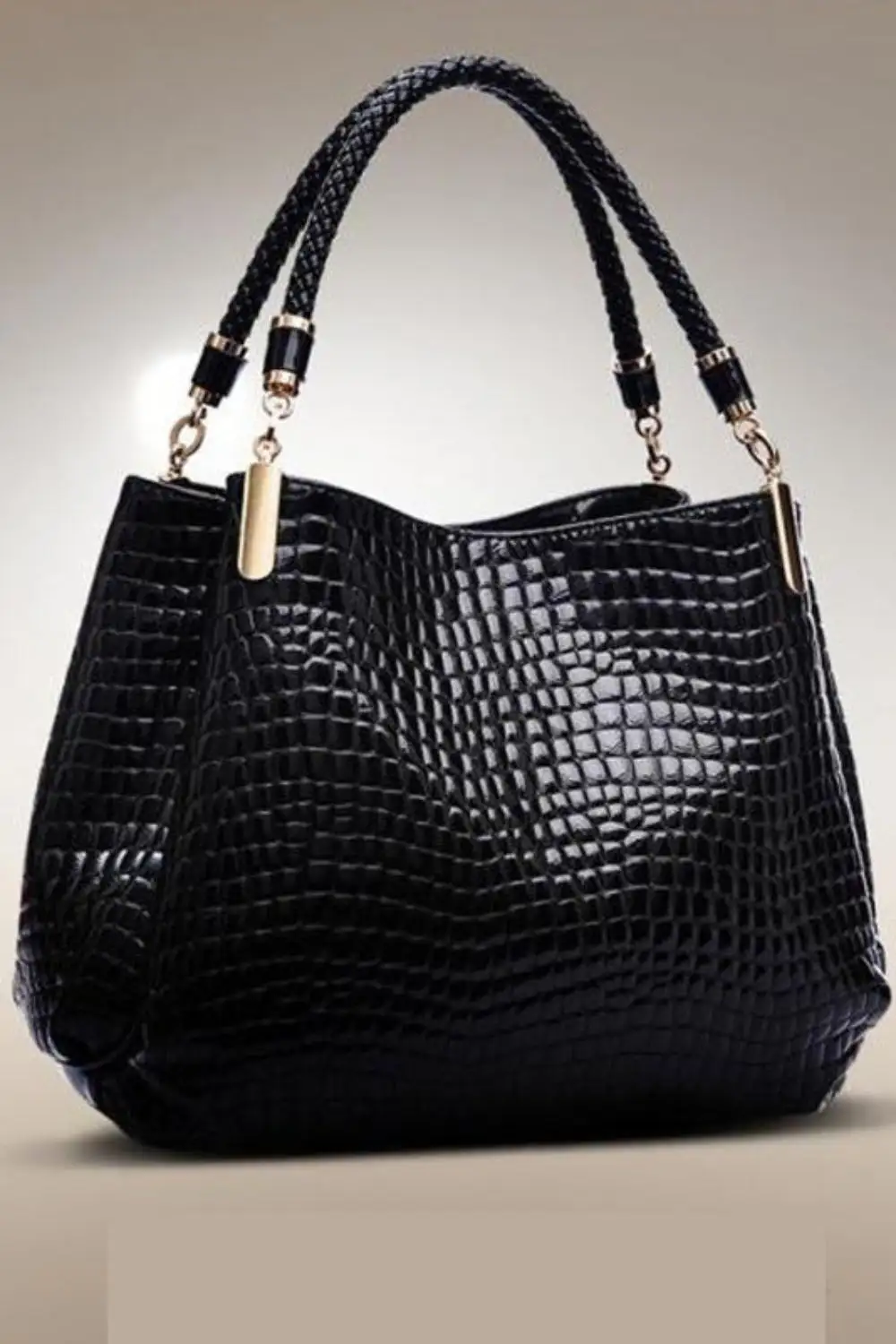 European and American Fashion Women's Motorcycle Bag Crocodile Pattern