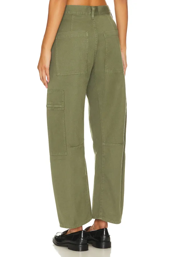 Abstract Print Low Rise Cargo Pants