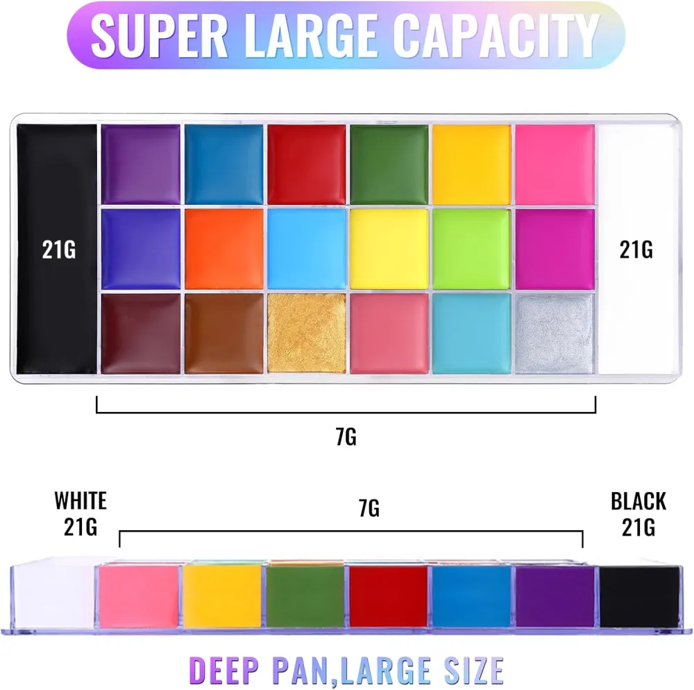Halloween Early Sale🎨 20-Color Face & Body Oil Paint Palette
