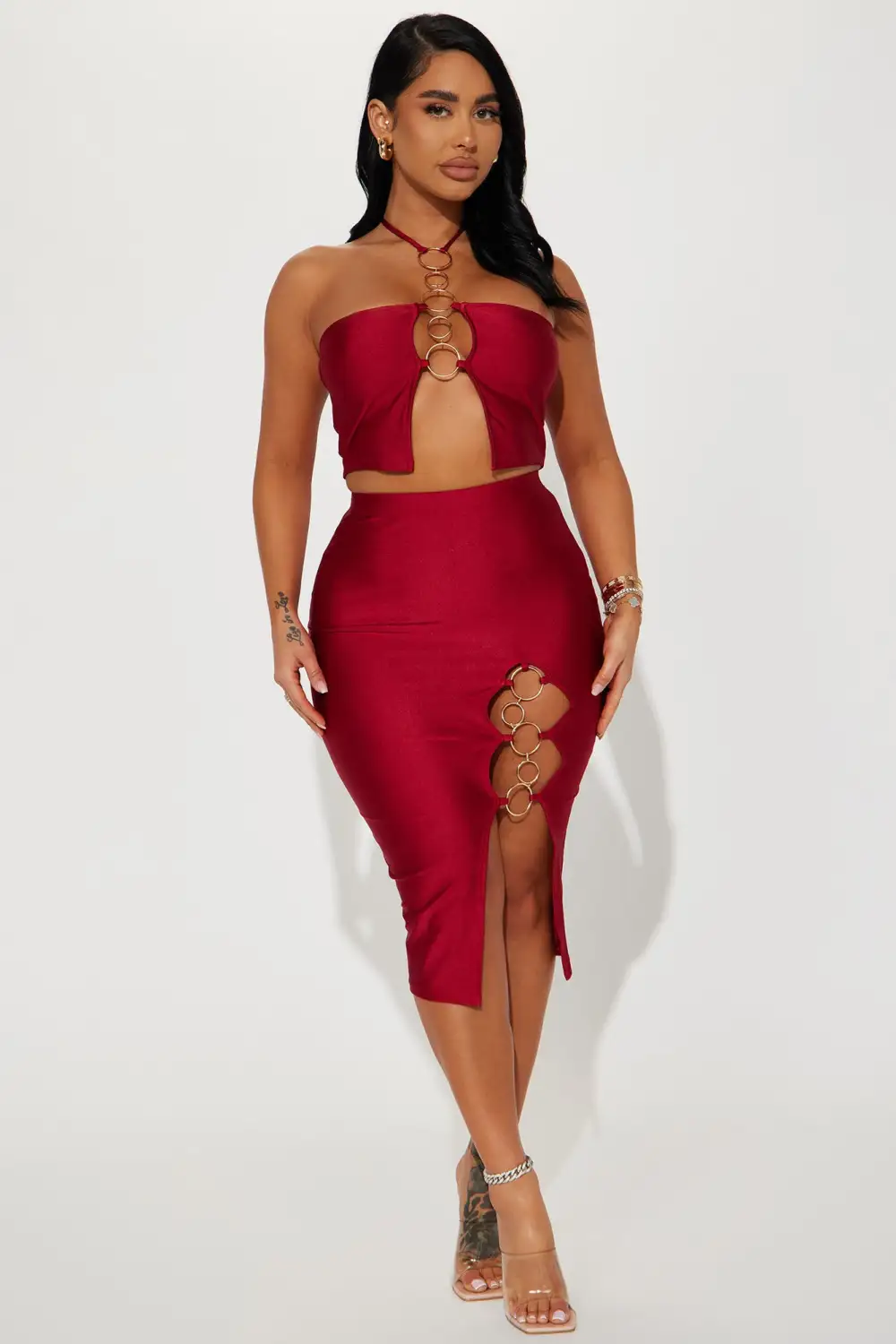 Showing Me Off Skirt Set - Red