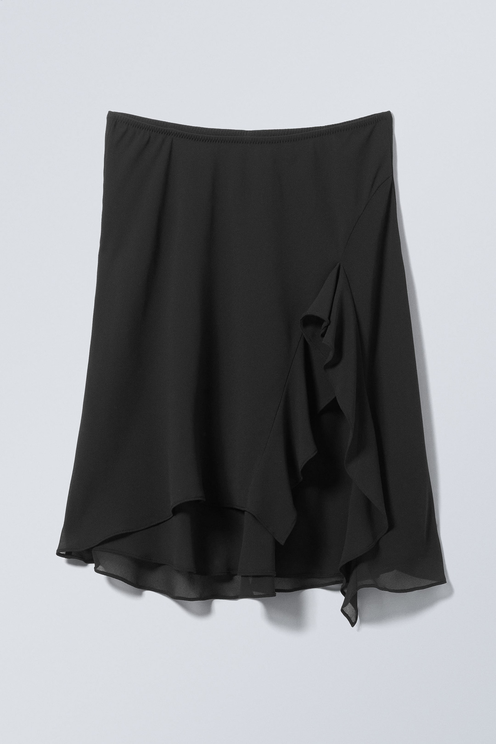 Ruffle Slit Skirt