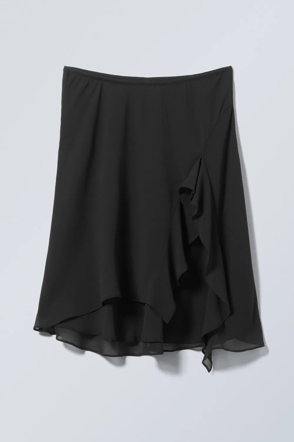 Ruffle Slit Skirt