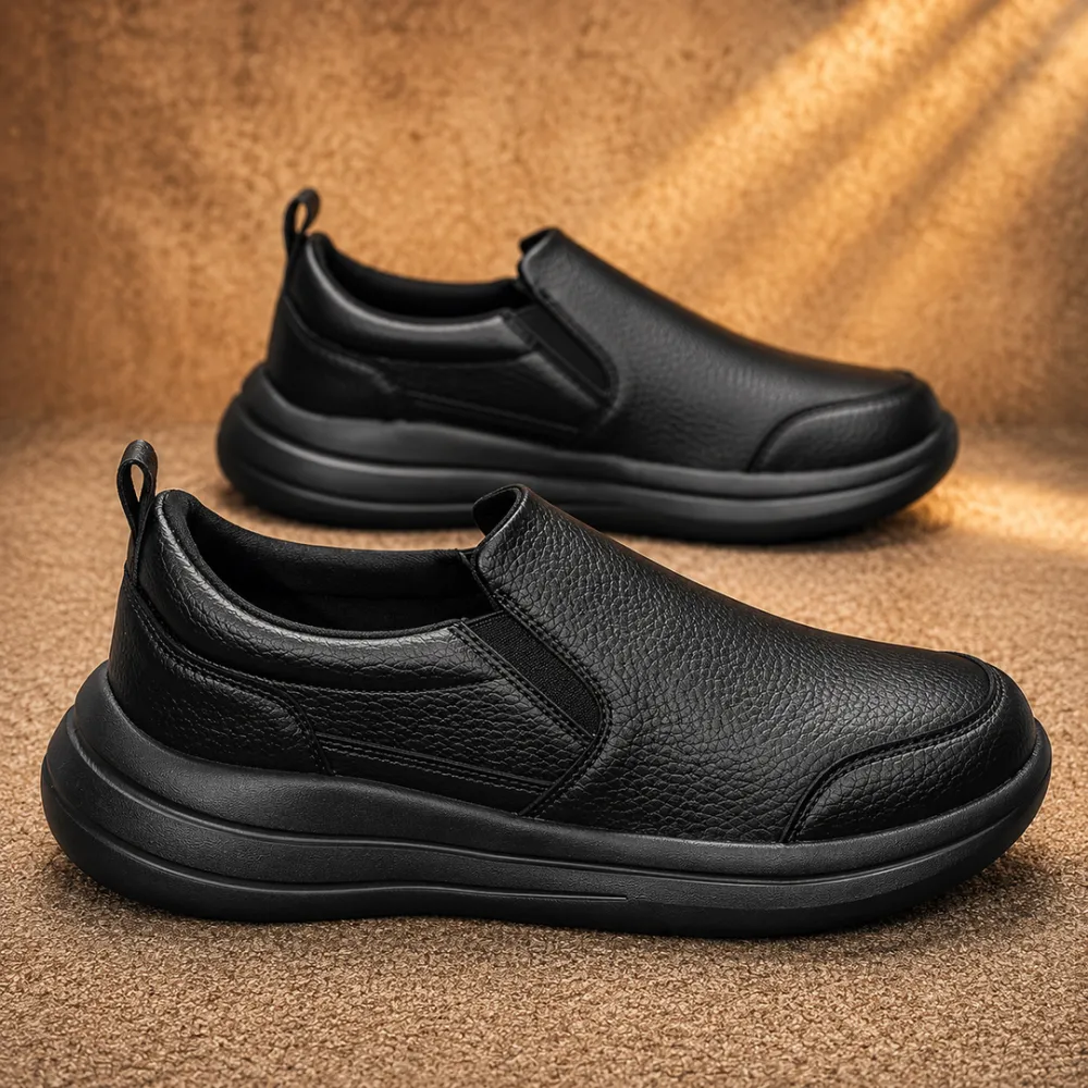 Lightweight Leather Slip Ons