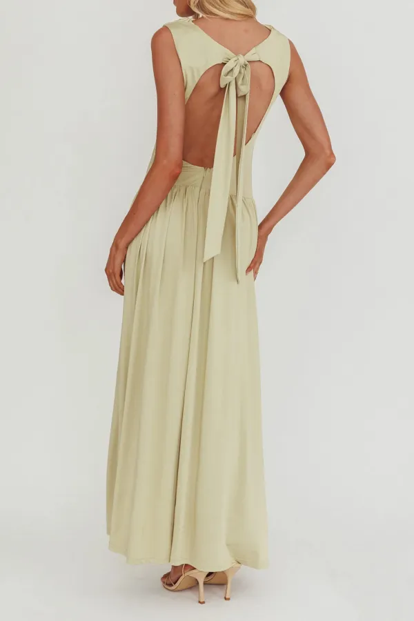 French Style Gentle Hollow Ribbon Long Skirt