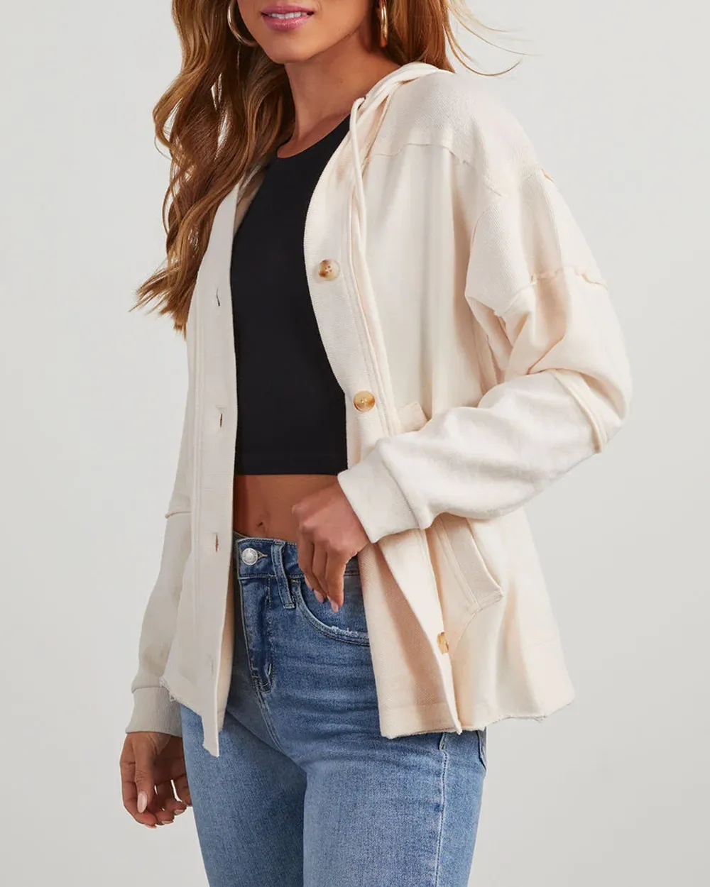Hooded Knit Shacket