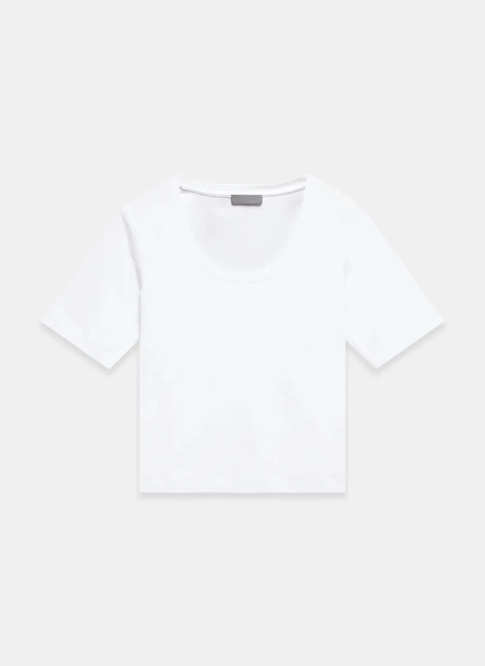 Casual Style White Scoop Neck T Shirt