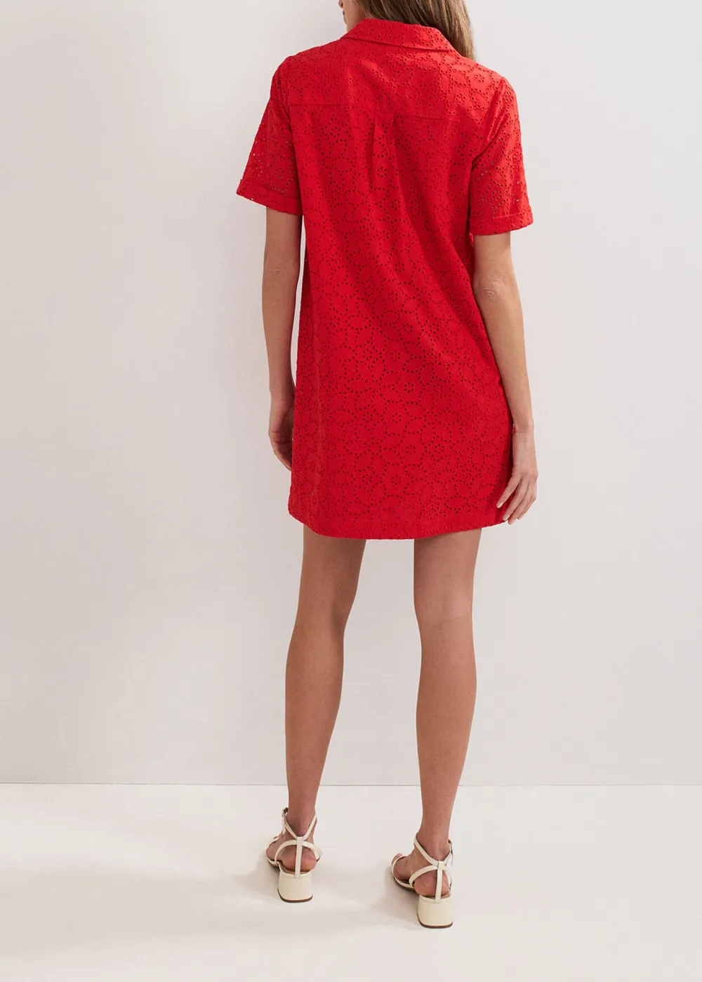 Cotton Warm Floral Embroidery Ladies Dress