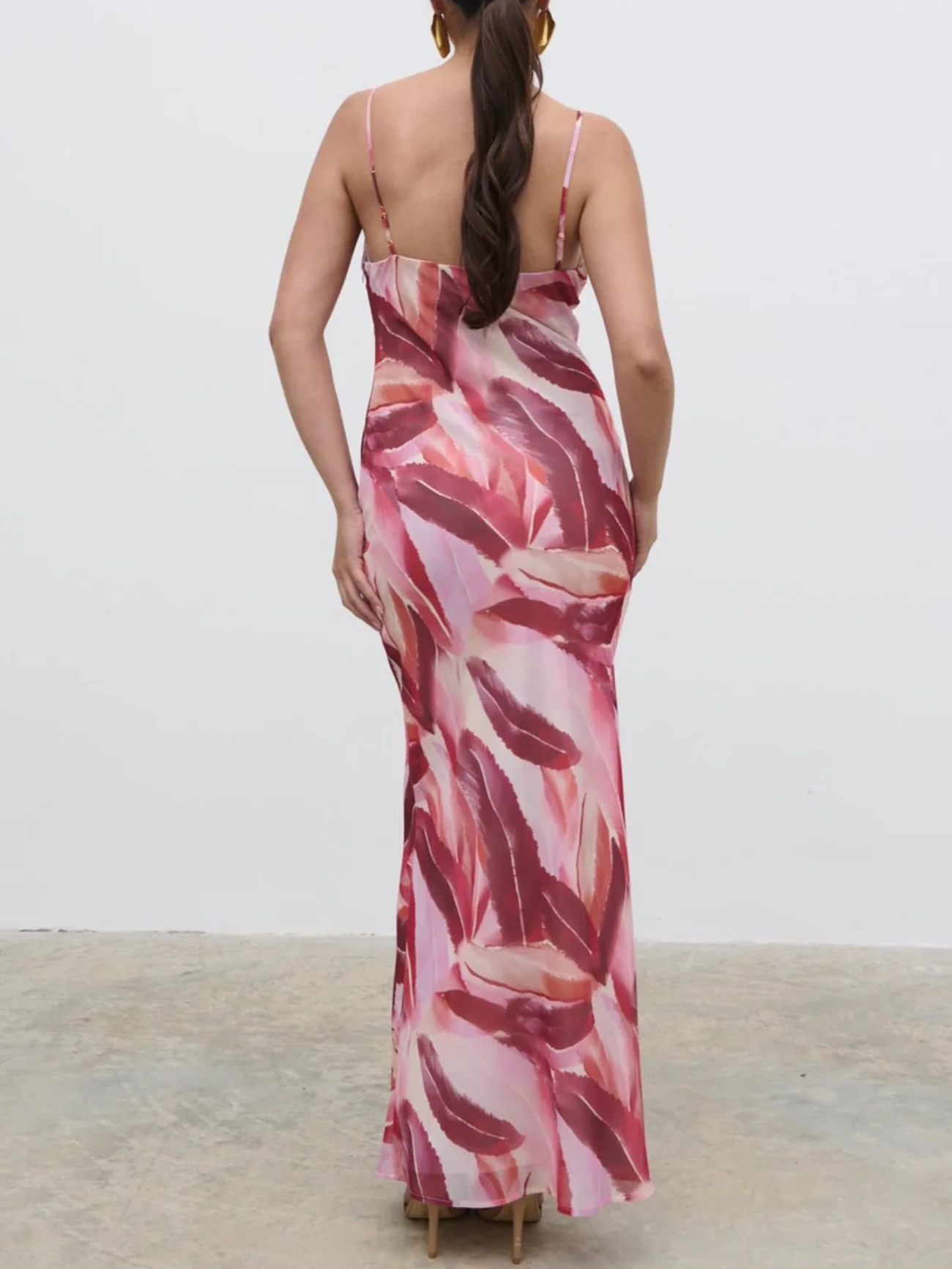 Asymmetric Cowl Maxi Dress