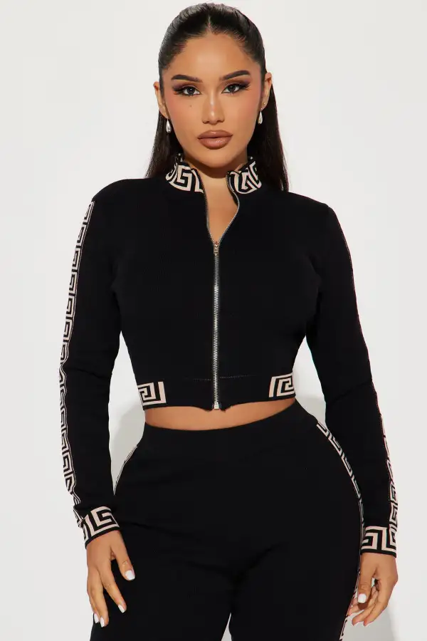 Passing By You Sweater Legging Set - Black/combo