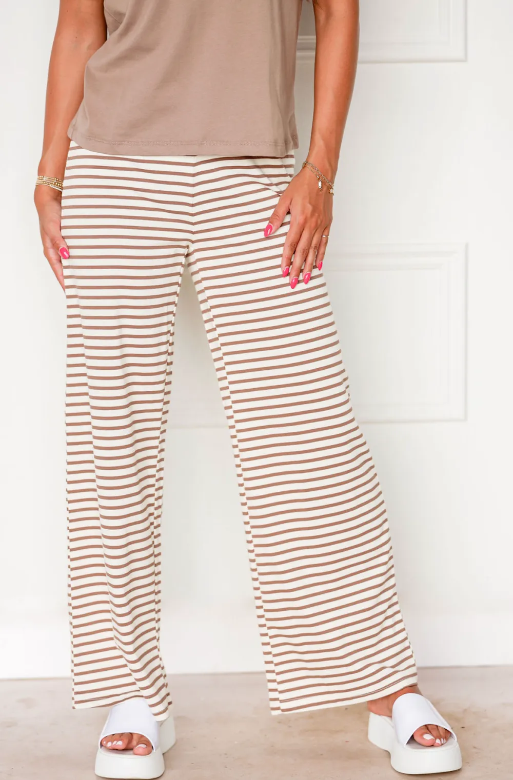Polished Texture Pants Set