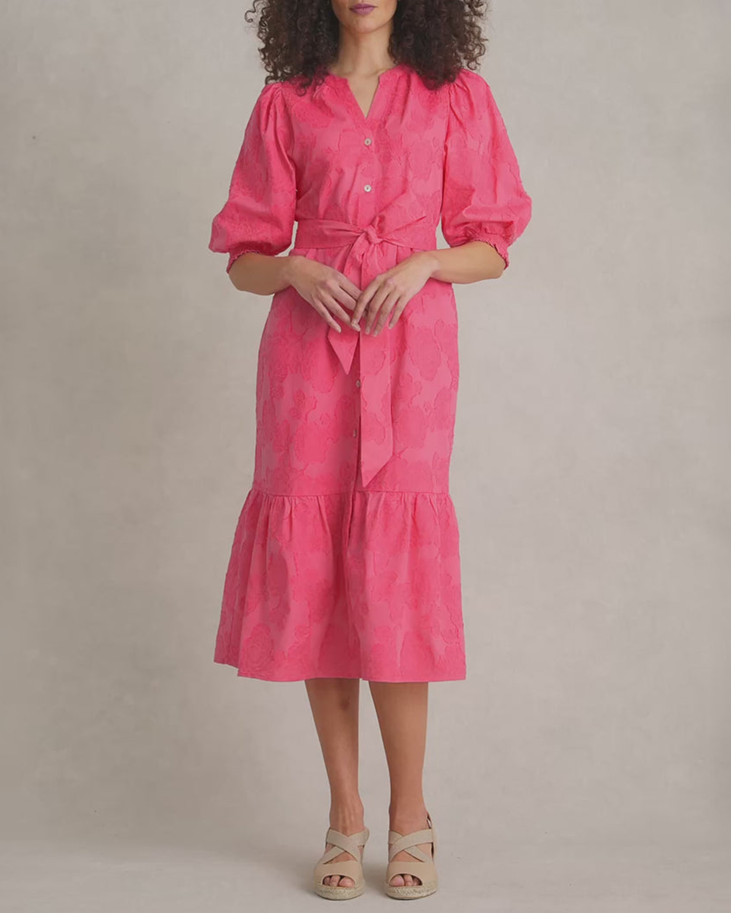 Smock Detail Cotton Dress