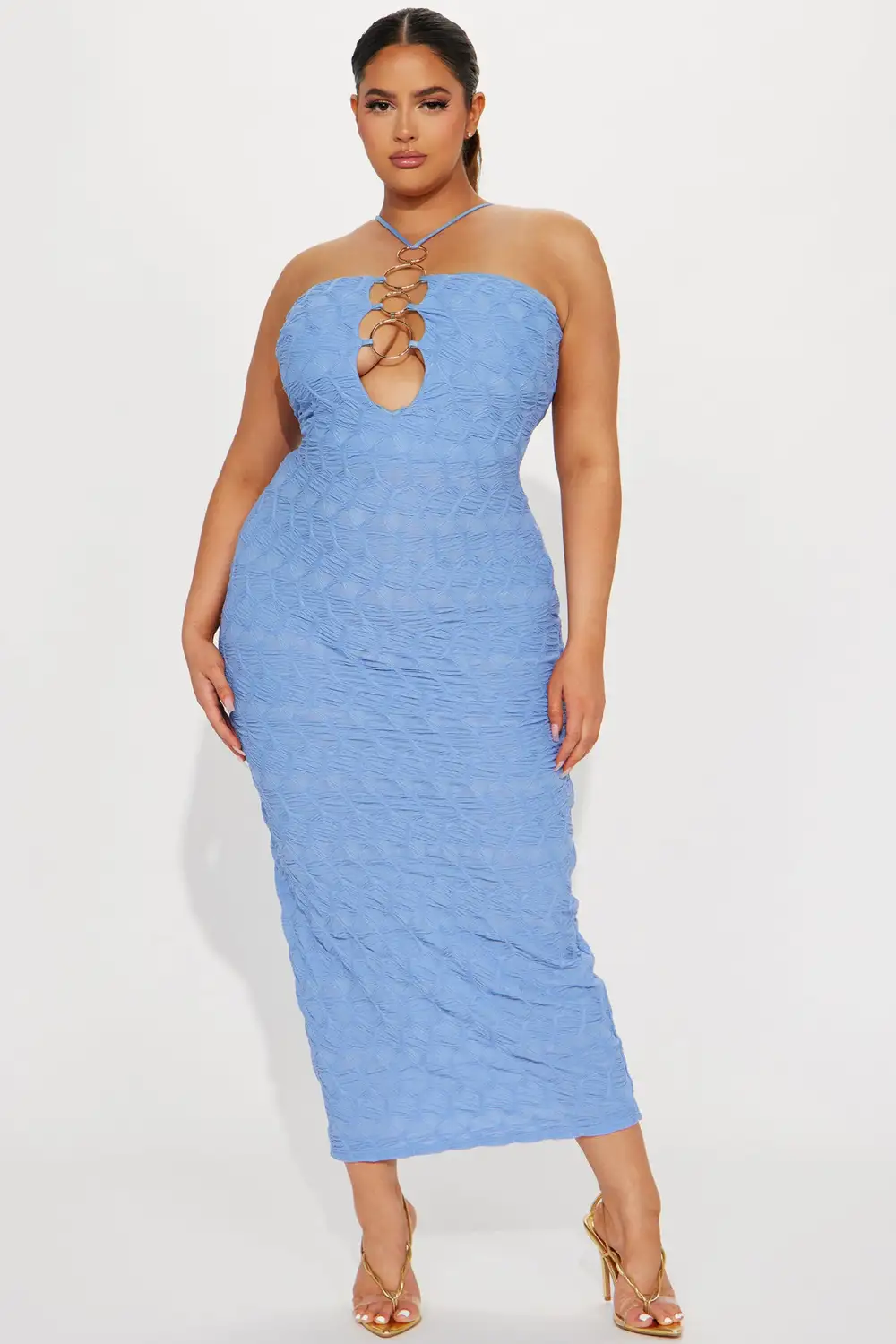 No Rings Attached Maxi Dress - Blue