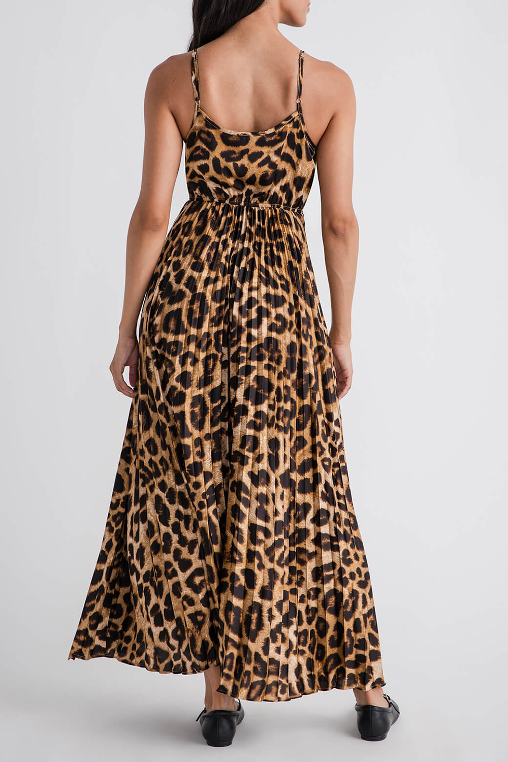 Miou Muse Leopard Print Pleated Dress - leopard