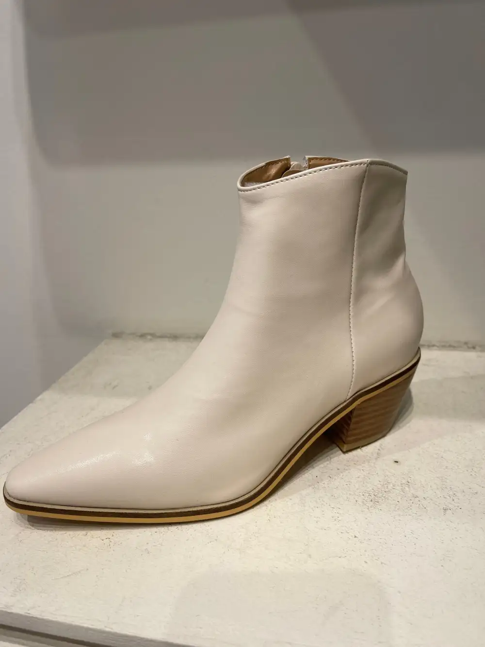 Sleek Faux Leather Ankle Boots