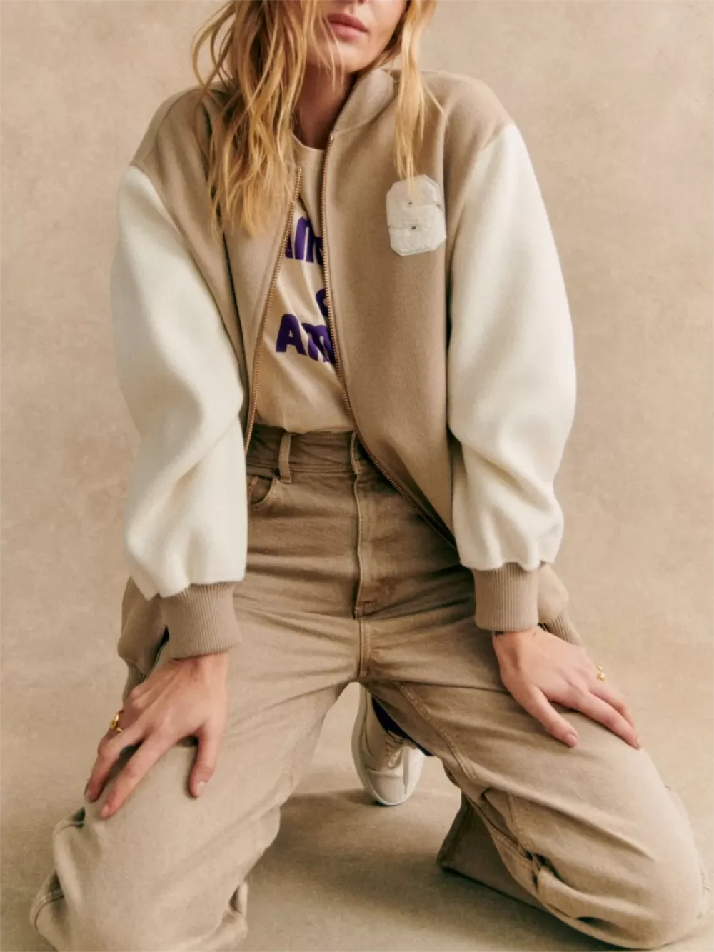 Letter Print Jacket