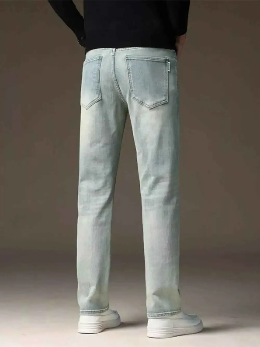 Wash Straight Fit Casual Jeans
