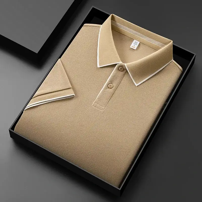Textured Knit Collar Polo