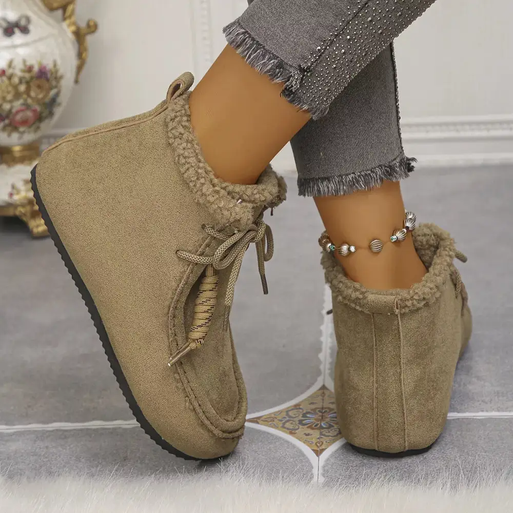 Refined Plush Lined Ankle Boots