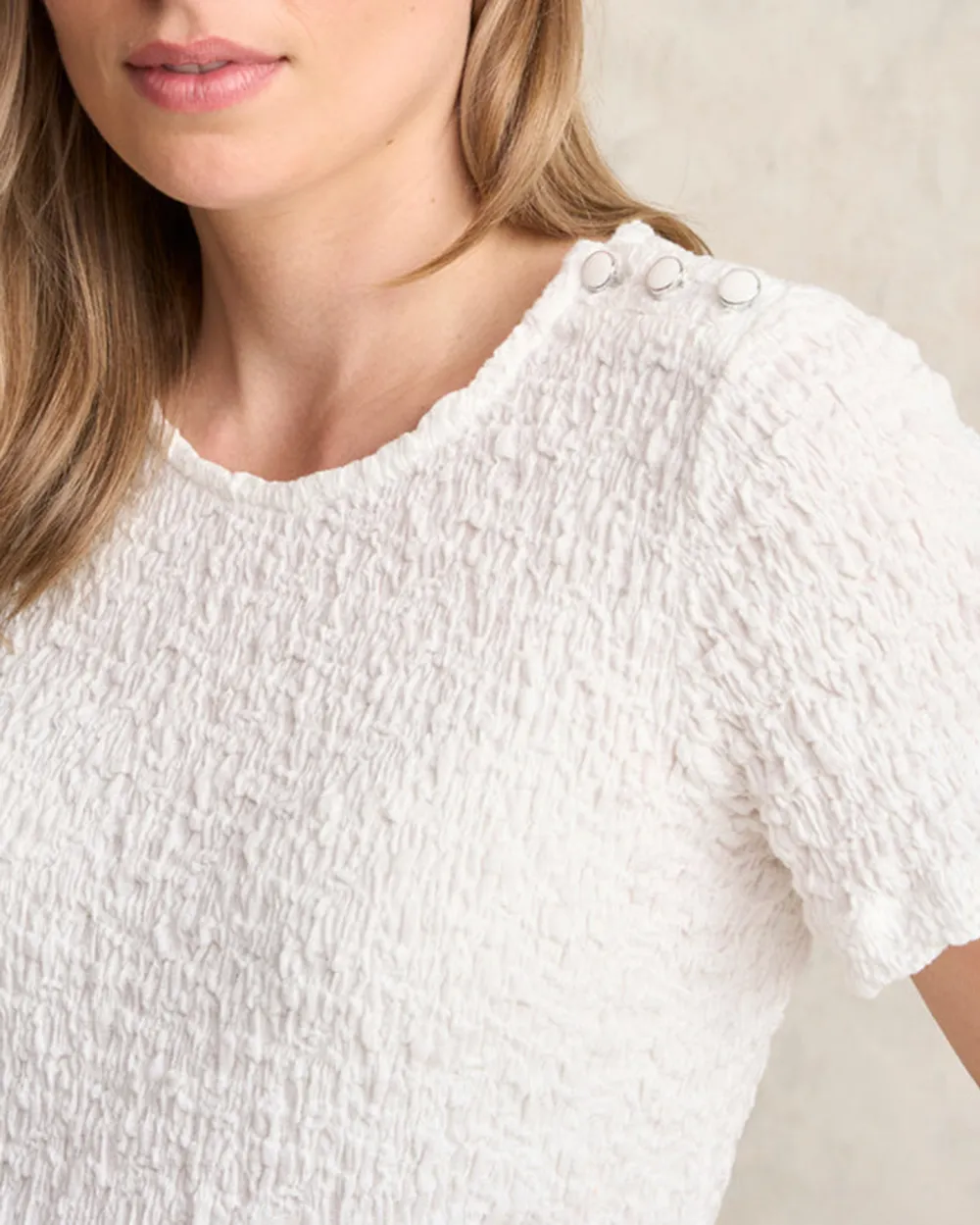 Crinkle Cotton T-Shirt