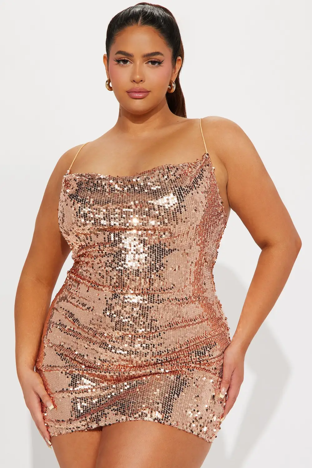 Jackie Sequin Mini Dress - Gold
