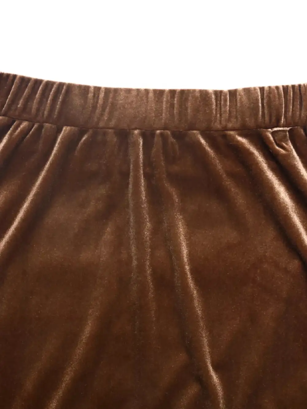 Tiered Velvet Midi Skirt