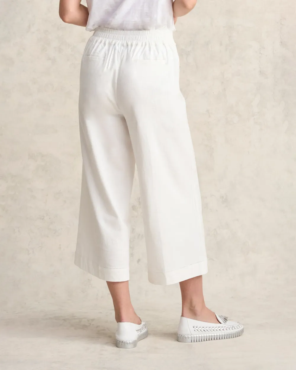 Linen Culotte - White