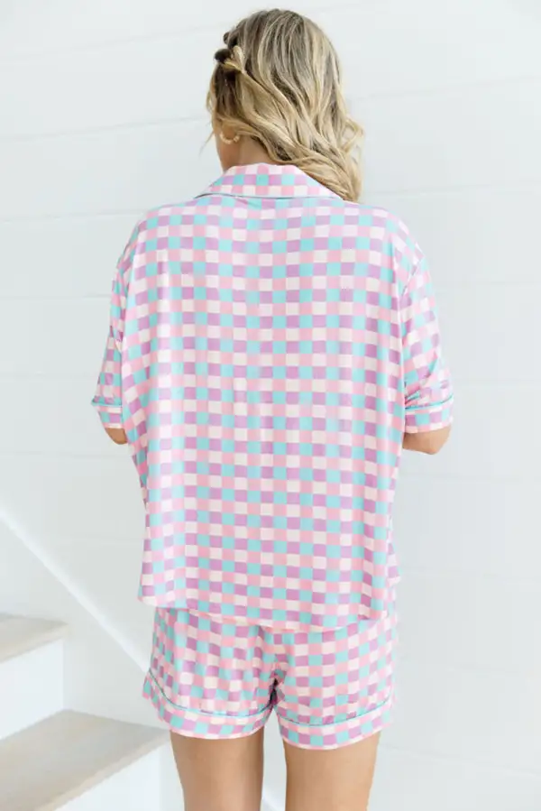 Plaid Checkered Pajama Set