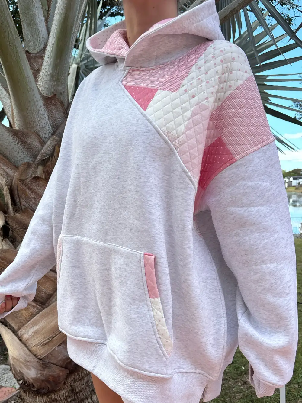 Everyday Quilted Patchwork Hoodie