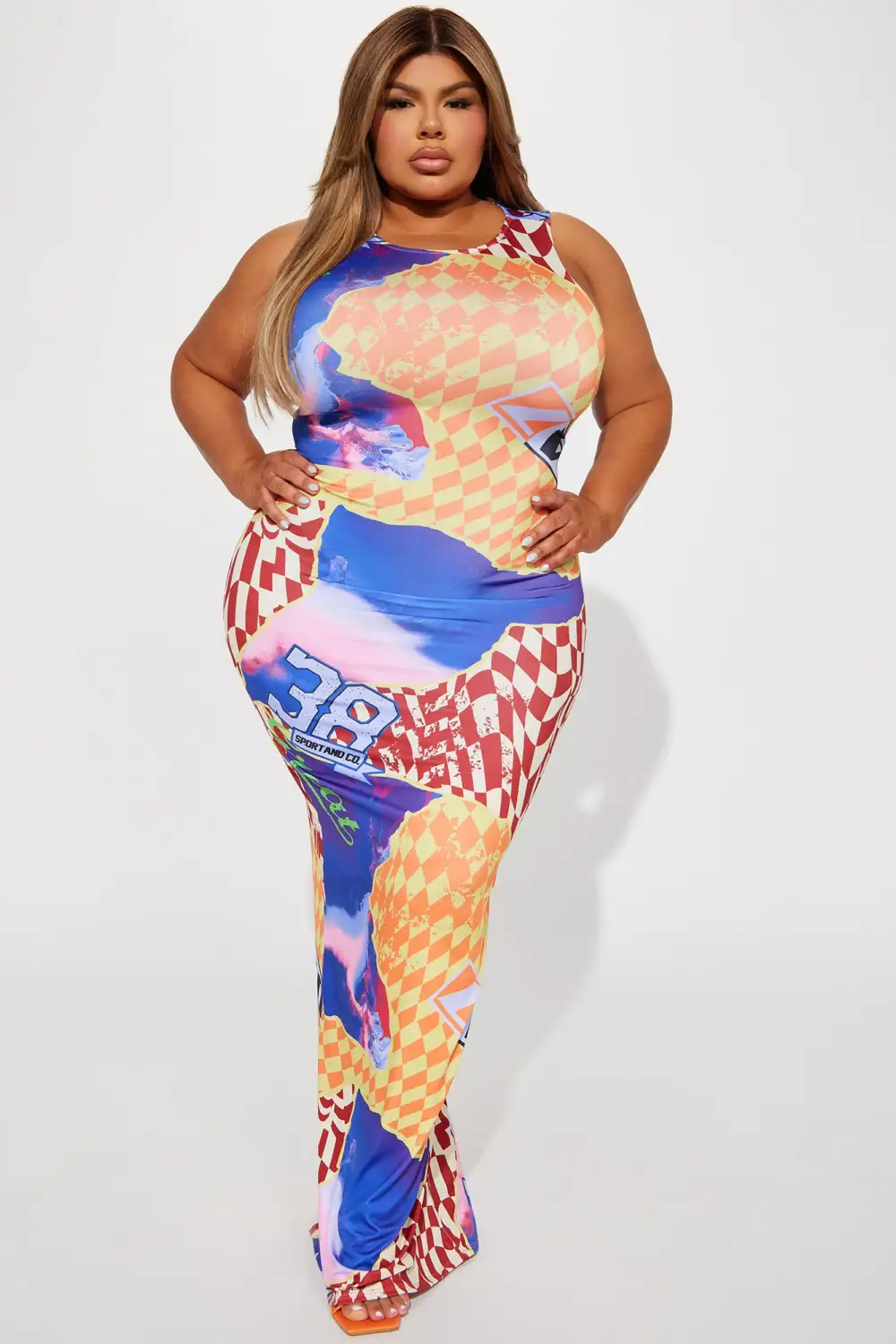Finish First Sleeveless Maxi Dress - Multi Color