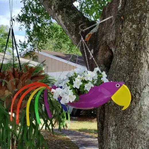 (Store Closing Sale) Colorful bird hanging planter