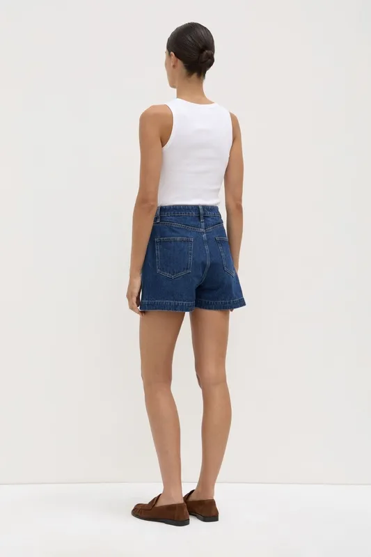Heritage Blue High-Rise Boxy Denim Short