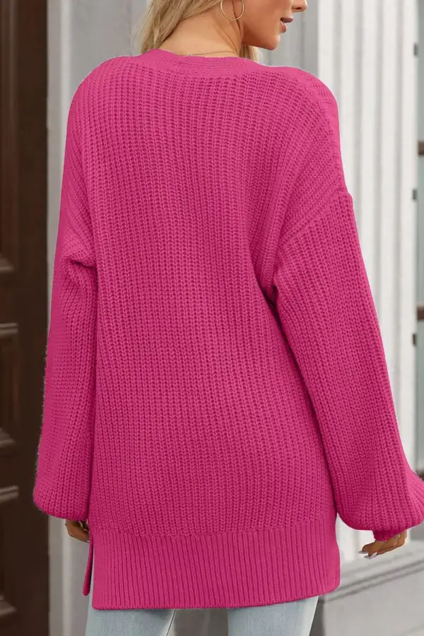 Chunky Knit Button Down Cardigan
